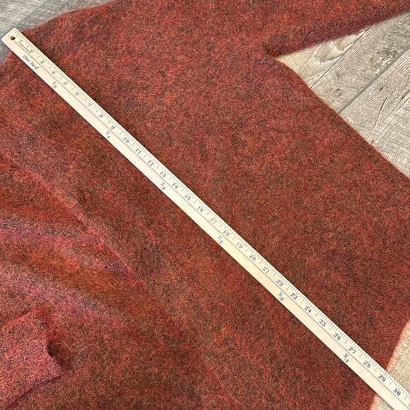 ELLERY Women's Wool Mohair Blend Open Back Sweater Red Brown Size M - Picture 5 of 9